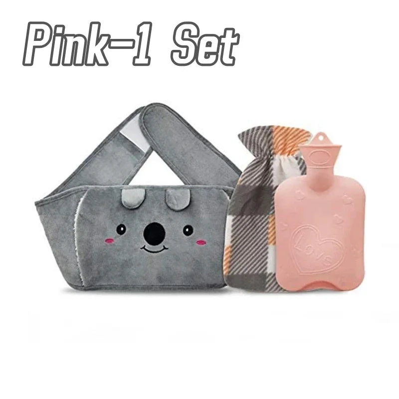 3Pcs Hot Water Bag Waist Cover Belt Stomach Abdominal Warming Band Warm Waist Cover Belt for Neck Hand with Hot Water Bottle Bag