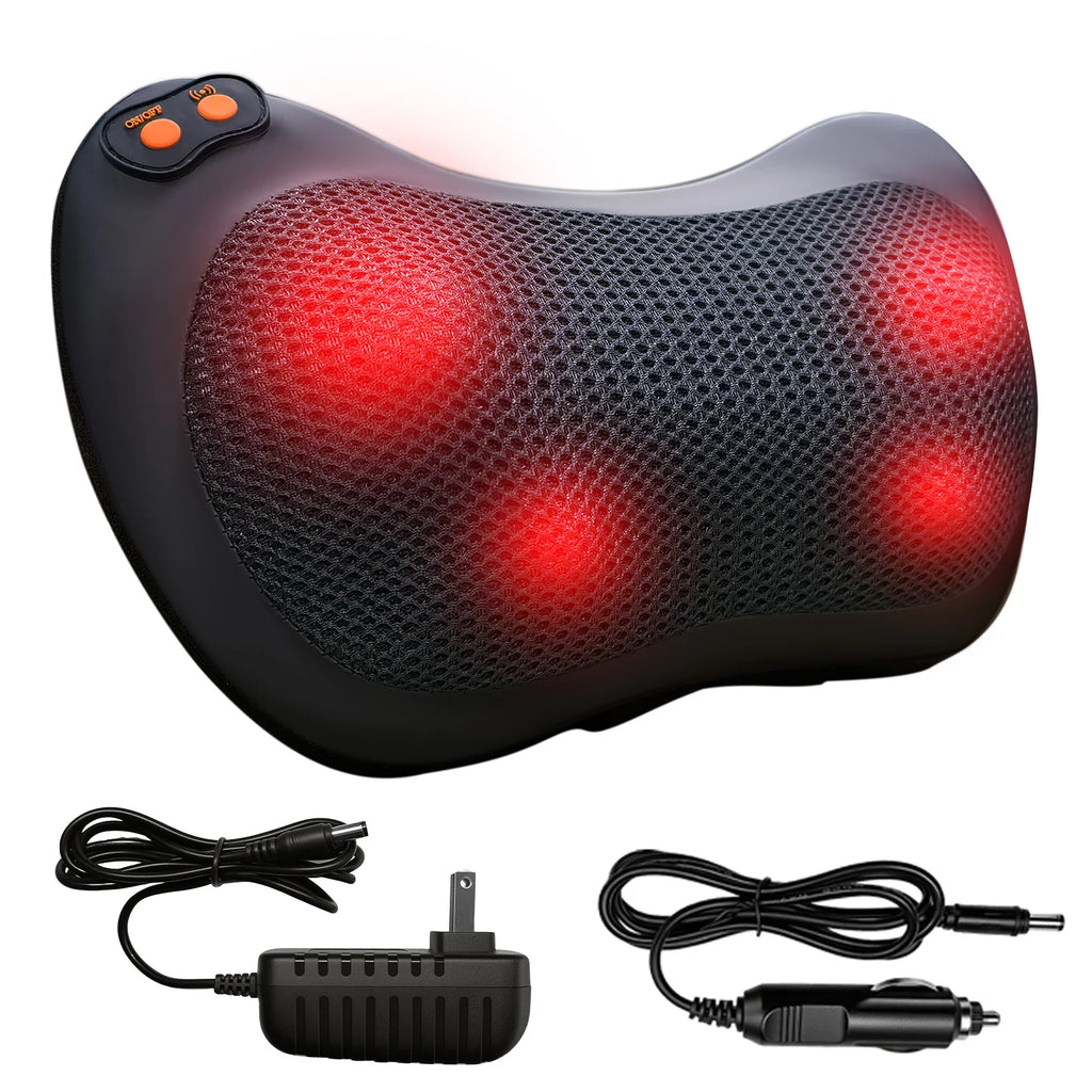 Multi-directional Massager Trapezius Electric Massage Car Home Pillow Waist Neck Shoulder Cervical Shiatsu Kneading Masajeador