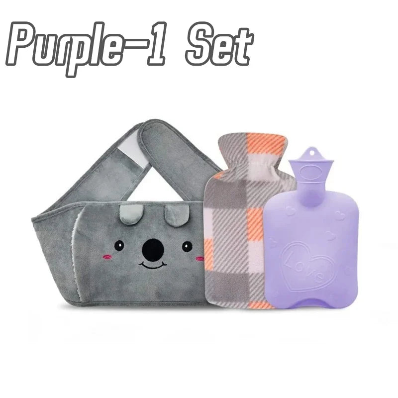 3Pcs Hot Water Bag Waist Cover Belt Stomach Abdominal Warming Band Warm Waist Cover Belt for Neck Hand with Hot Water Bottle Bag