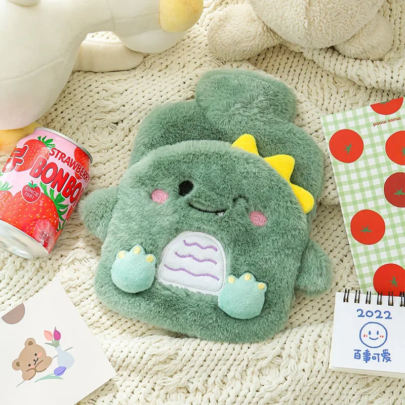 2024 Lovely Cartoon Hand Po Warm Water Bottle 400ml Hot Water Bottles Portable Hand Warmer Girls Pocket Hand Feet Hot Water Bag