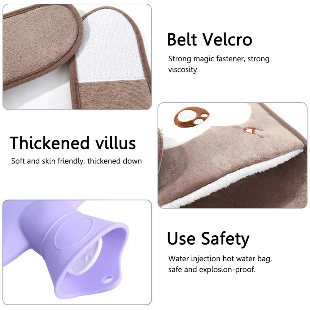 3Pcs Hot Water Bag Waist Cover Belt Stomach Abdominal Warming Band Warm Waist Cover Belt for Neck Hand with Hot Water Bottle Bag